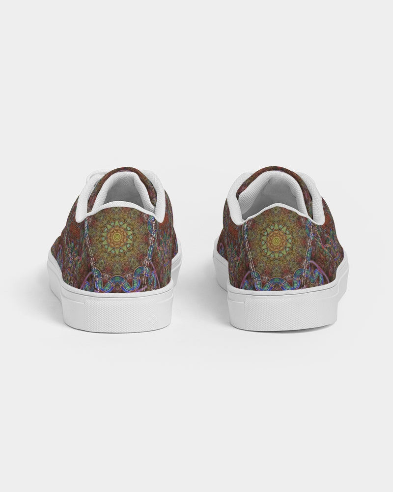 Blue Pink Windy Kaleidoscope Men's Faux-Leather Sneaker