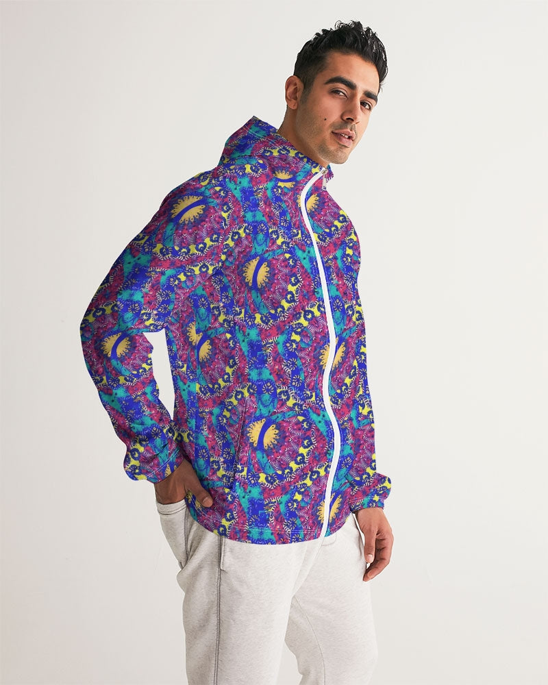 Caribbean Grafitti Men's All-Over Print Windbreaker