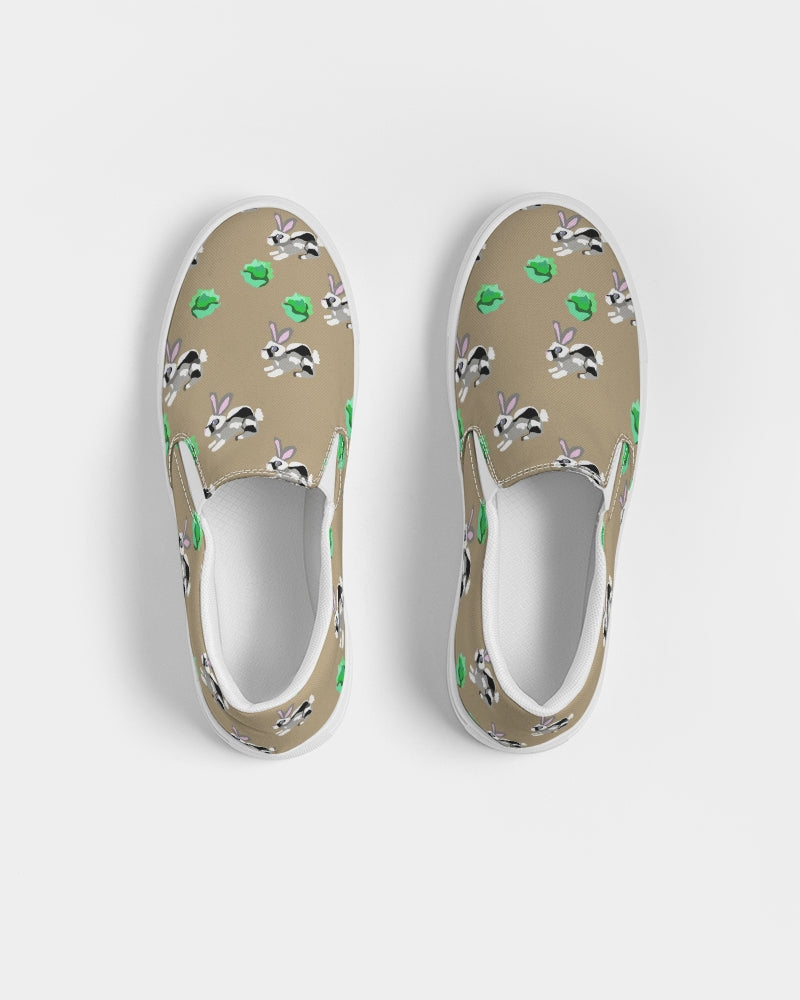 Bunnies Pattern Women's Slip-On Canvas Shoe