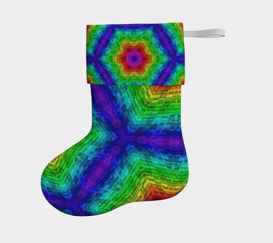 Colorful Hexagons Christmas Stocking
