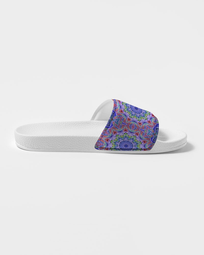 Blue Red Kaleidoscope Women's Slide Sandal