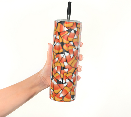 Candy Corn Pattern Stainless Steel Tumbler