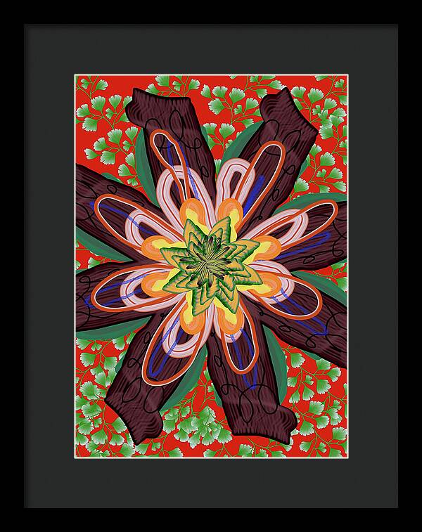 Fantasy Flower No 6 - Framed Print