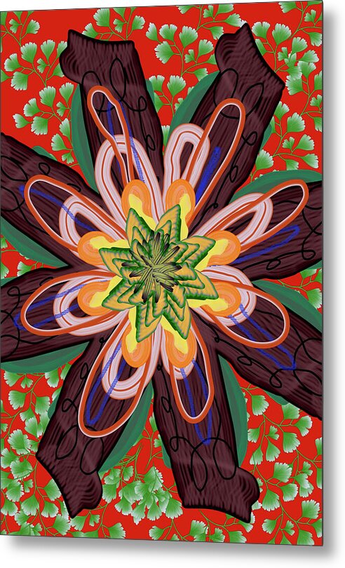 Fantasy Flower No 6 - Metal Print