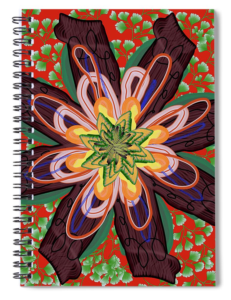 Fantasy Flower No 6 - Spiral Notebook