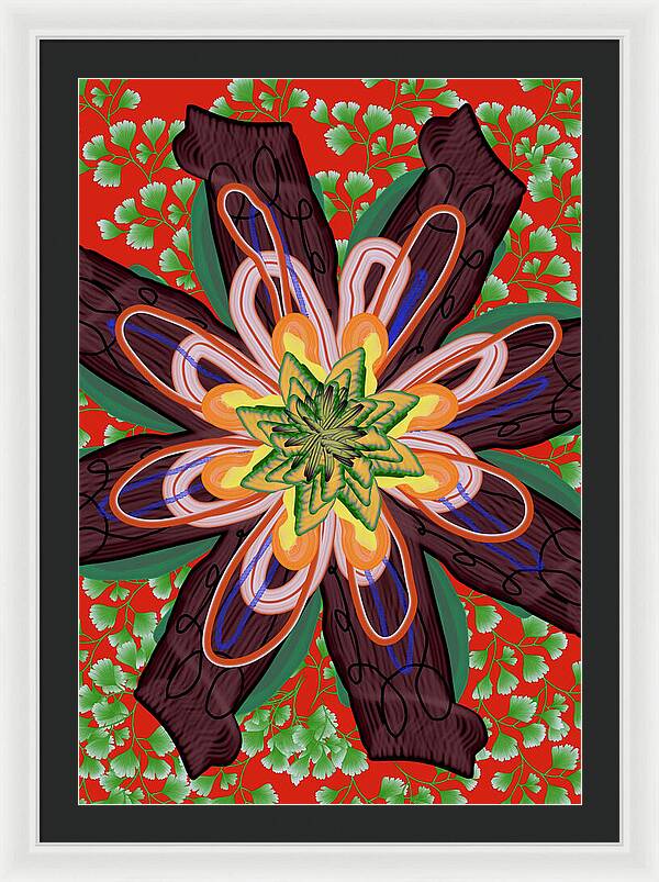 Fantasy Flower No 6 - Framed Print