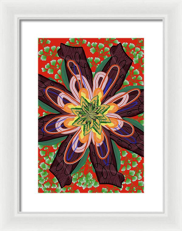 Fantasy Flower No 6 - Framed Print