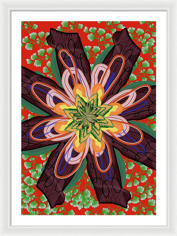 Fantasy Flower No 6 - Framed Print