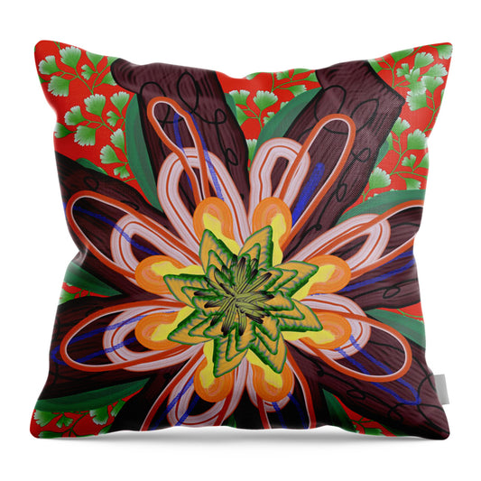 Fantasy Flower No 6 - Throw Pillow
