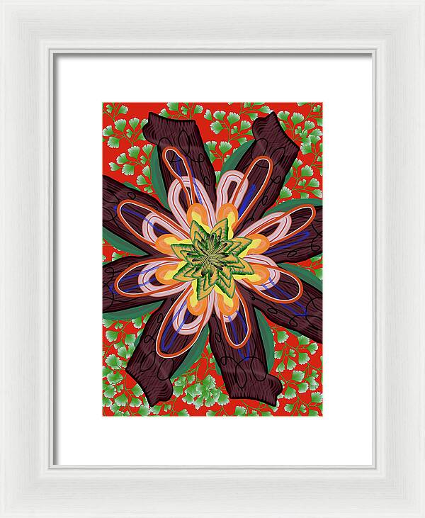 Fantasy Flower No 6 - Framed Print