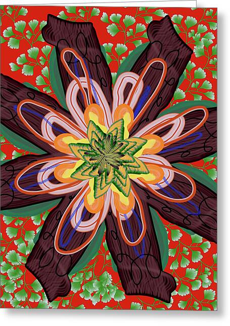 Fantasy Flower No 6 - Greeting Card