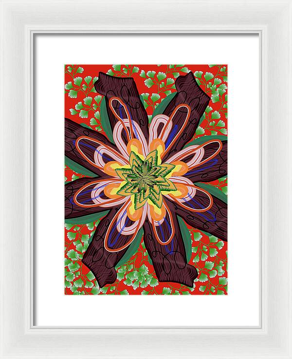 Fantasy Flower No 6 - Framed Print