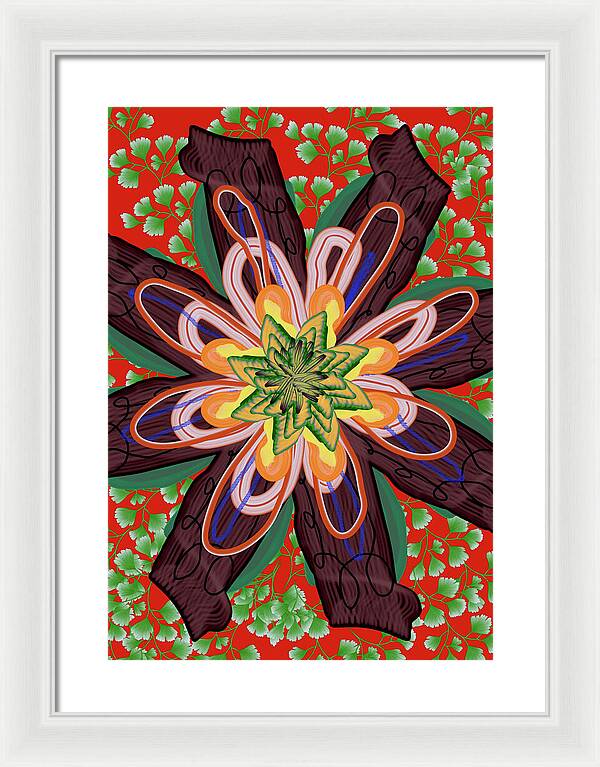 Fantasy Flower No 6 - Framed Print