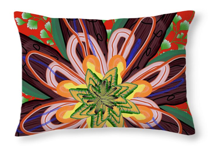 Fantasy Flower No 6 - Throw Pillow