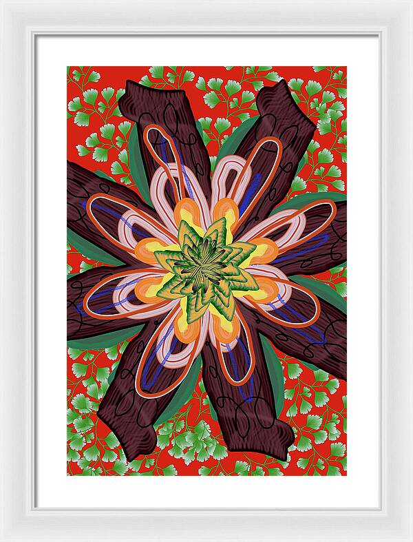 Fantasy Flower No 6 - Framed Print