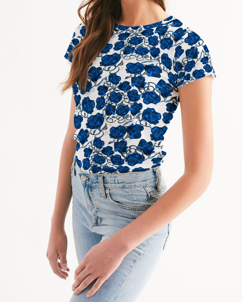 Blue Roses Women's All-Over Print Tee
