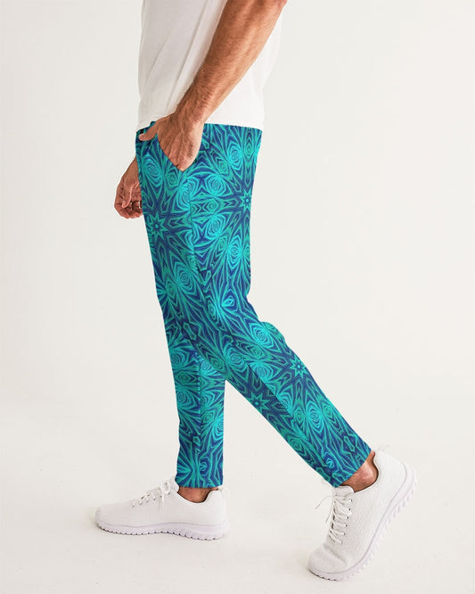 Blue Ice Kaleidoscope Men's All-Over Print Joggers