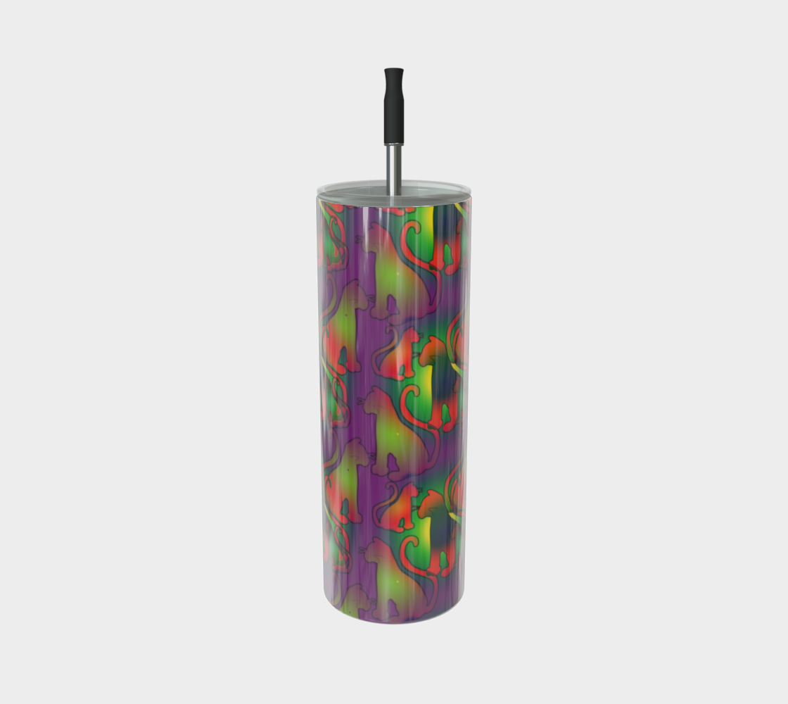 Abstract Cats Stainless Steel Tumbler