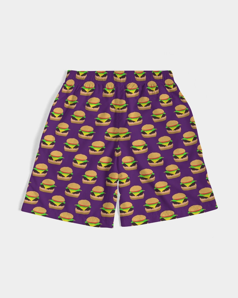 Cheeseburger Pattern Men's All-Over Print Jogger Shorts