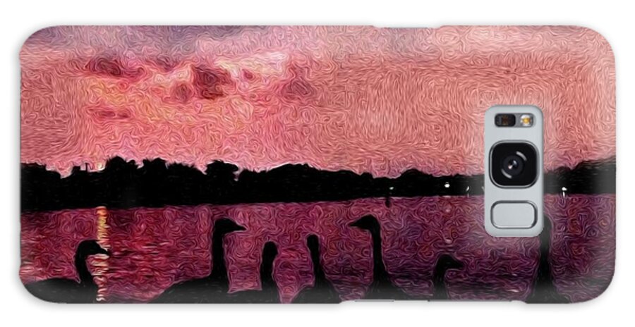 Geese At Sunset - Phone Case