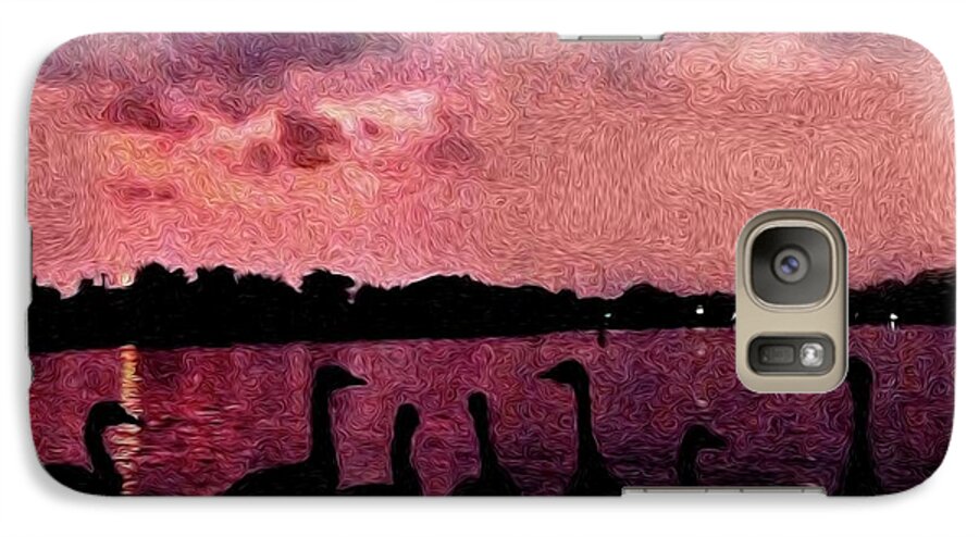 Geese At Sunset - Phone Case