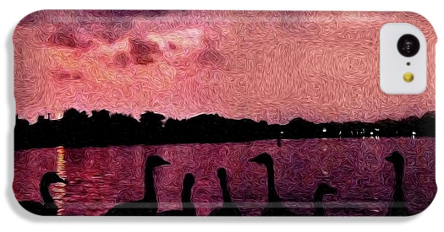 Geese At Sunset - Phone Case
