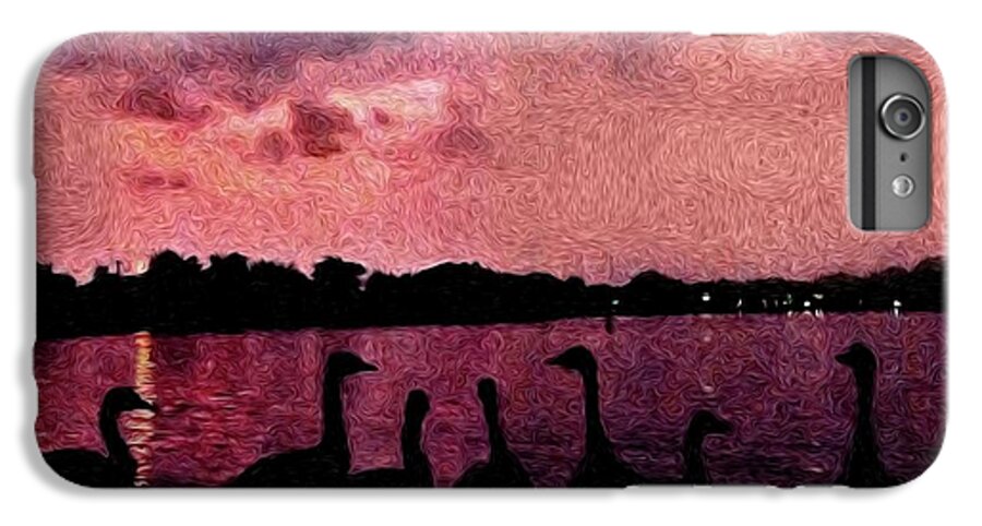 Geese At Sunset - Phone Case