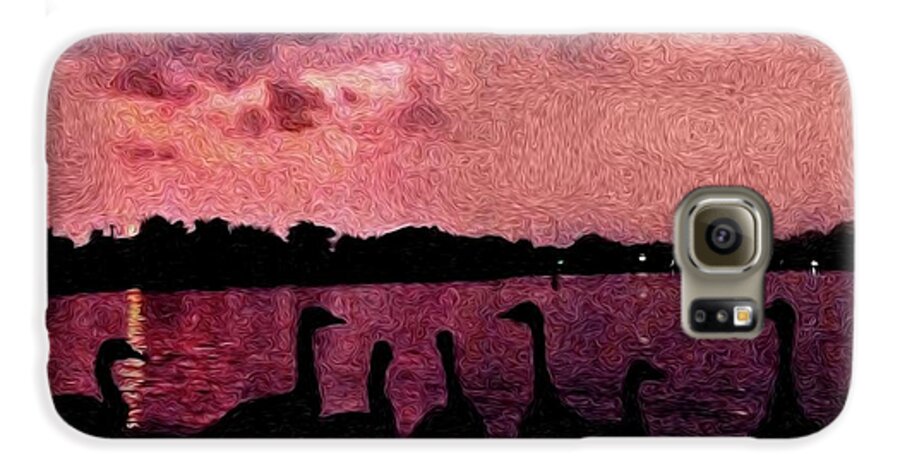 Geese At Sunset - Phone Case