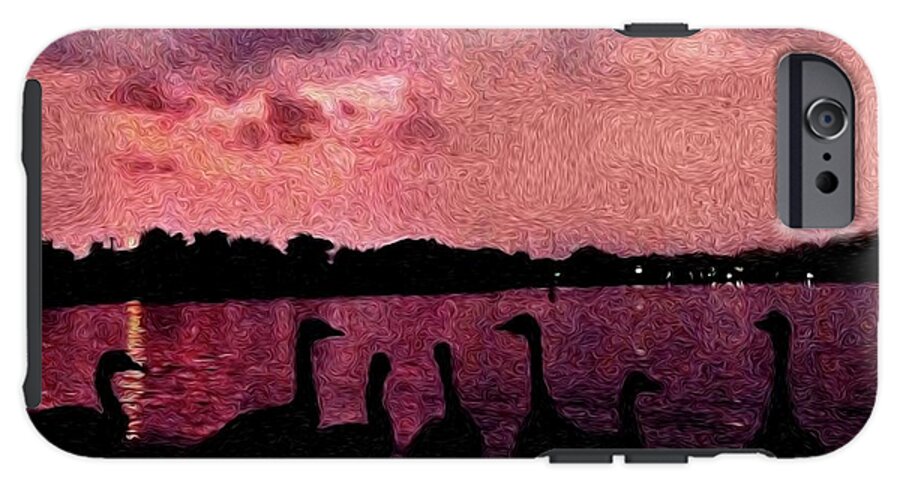 Geese At Sunset - Phone Case