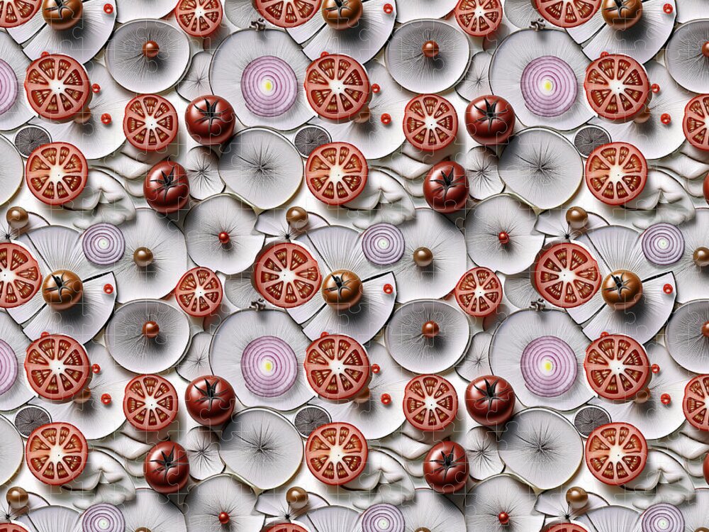 Geometric Food Pattern Design - Puzzle