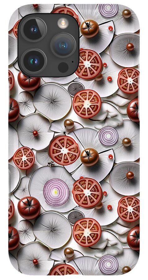 Geometric Food Pattern Design - Phone Case