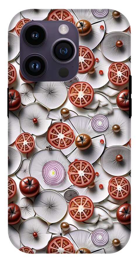 Geometric Food Pattern Design - Phone Case