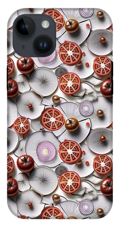 Geometric Food Pattern Design - Phone Case