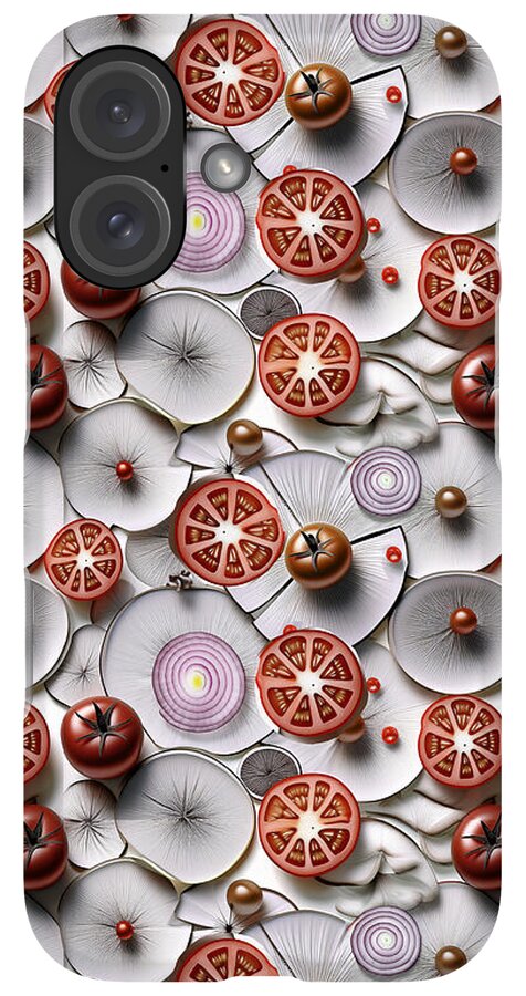 Geometric Food Pattern Design - Phone Case
