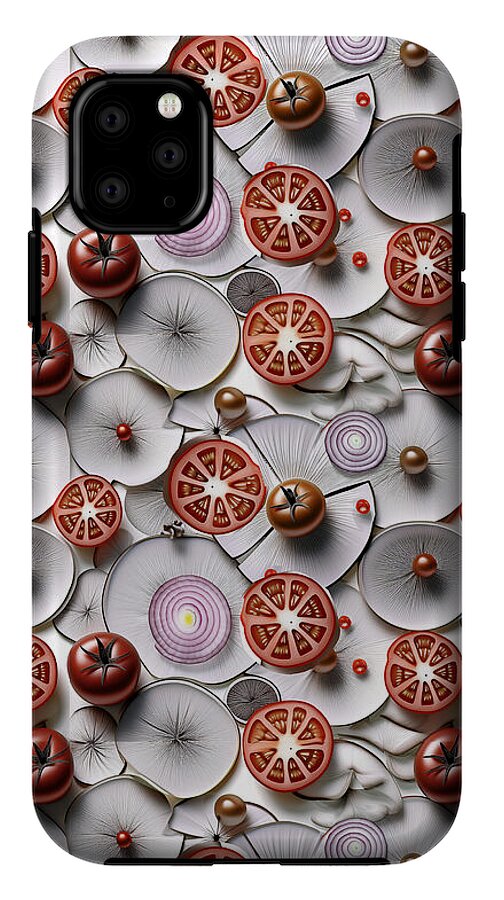 Geometric Food Pattern Design - Phone Case
