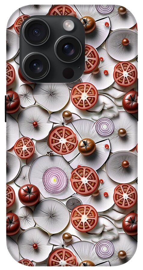 Geometric Food Pattern Design - Phone Case