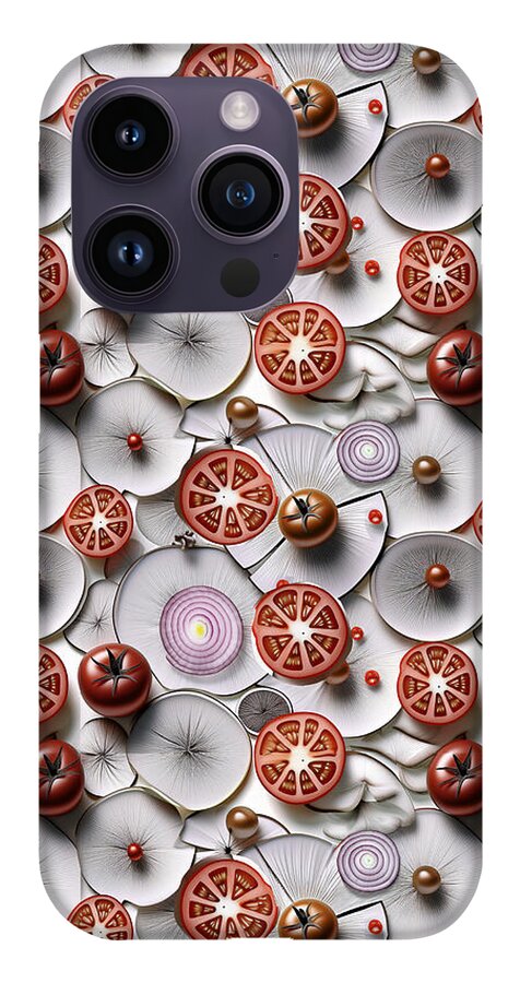 Geometric Food Pattern Design - Phone Case