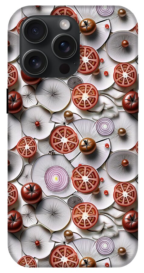 Geometric Food Pattern Design - Phone Case