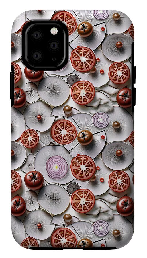 Geometric Food Pattern Design - Phone Case