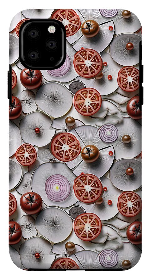 Geometric Food Pattern Design - Phone Case