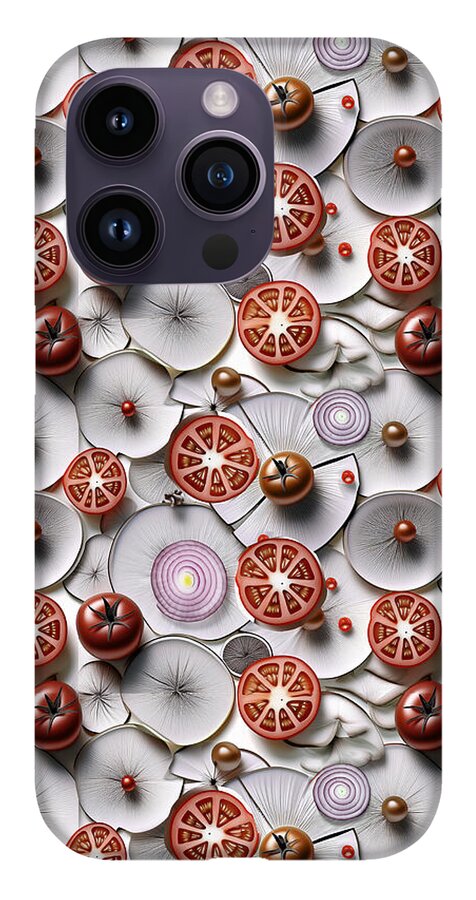Geometric Food Pattern Design - Phone Case