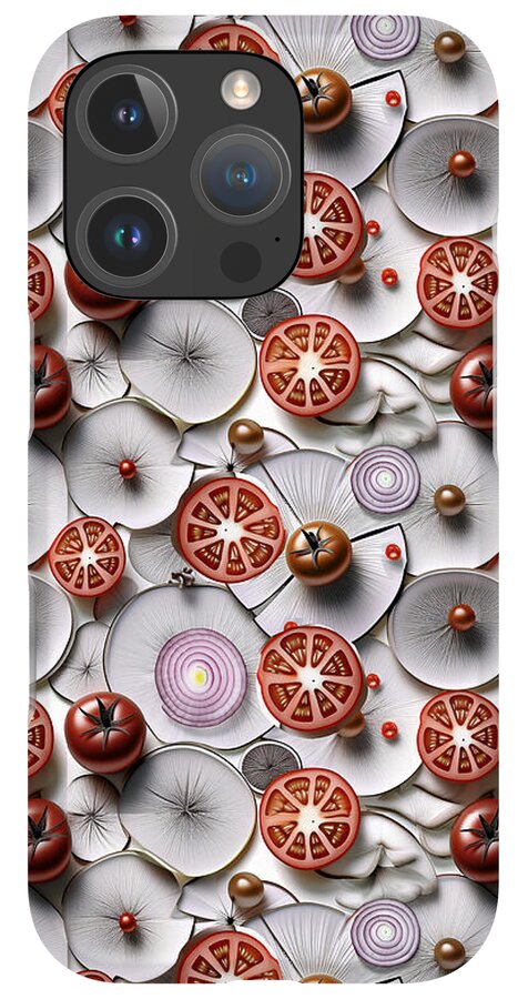 Geometric Food Pattern Design - Phone Case