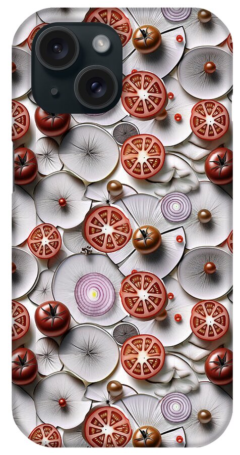 Geometric Food Pattern Design - Phone Case