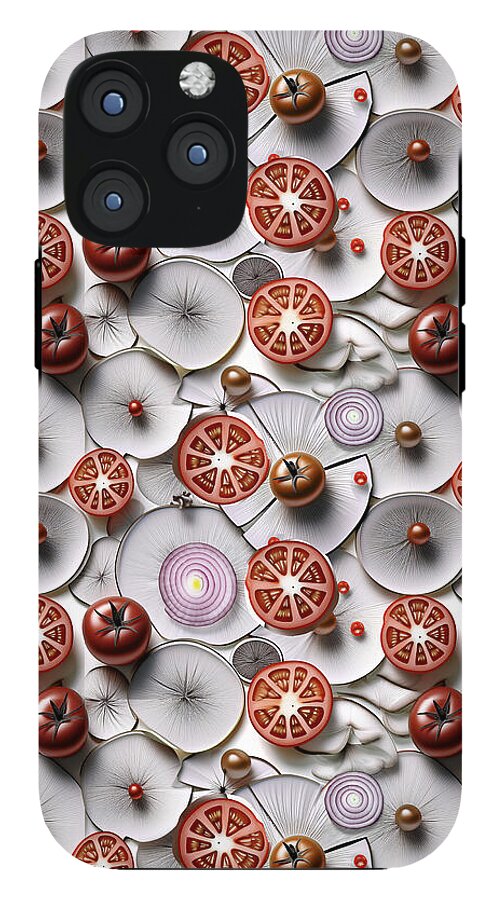 Geometric Food Pattern Design - Phone Case