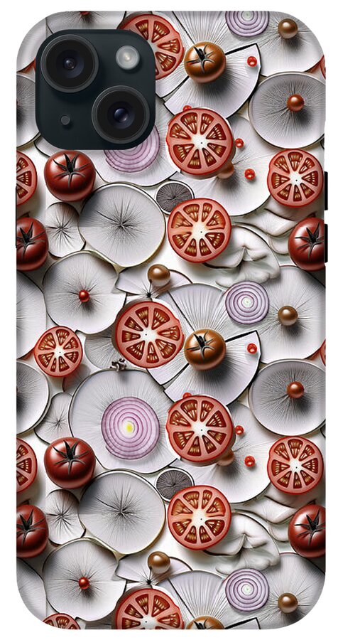 Geometric Food Pattern Design - Phone Case