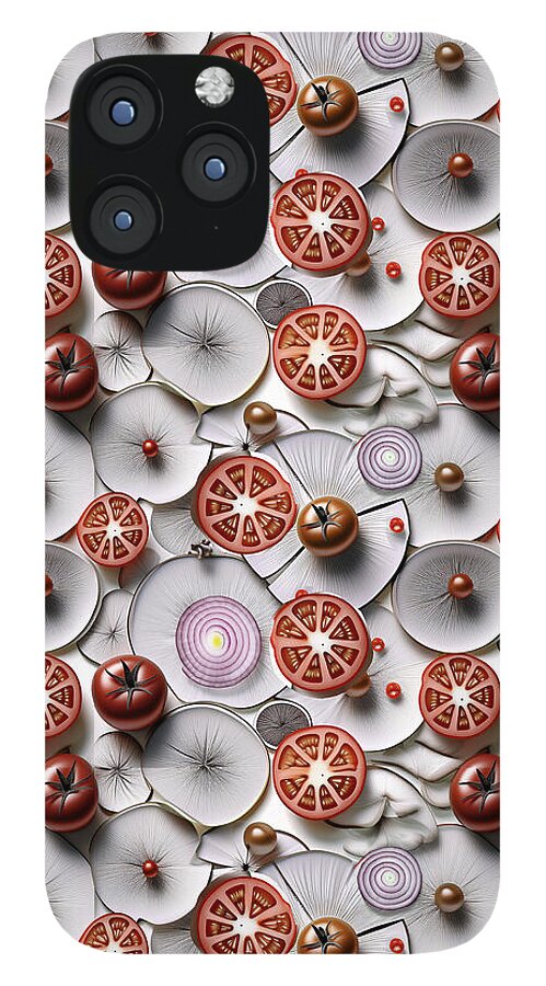 Geometric Food Pattern Design - Phone Case