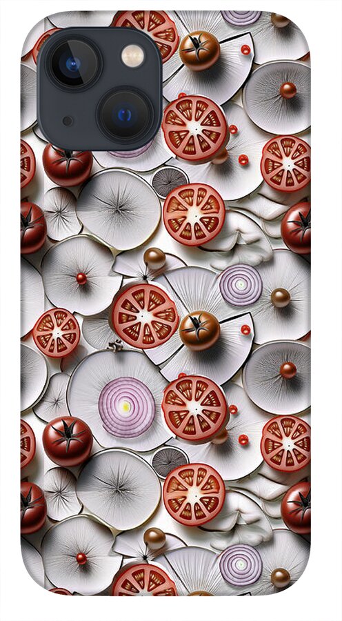 Geometric Food Pattern Design - Phone Case