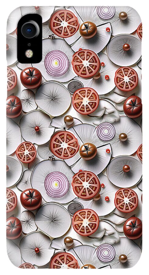 Geometric Food Pattern Design - Phone Case