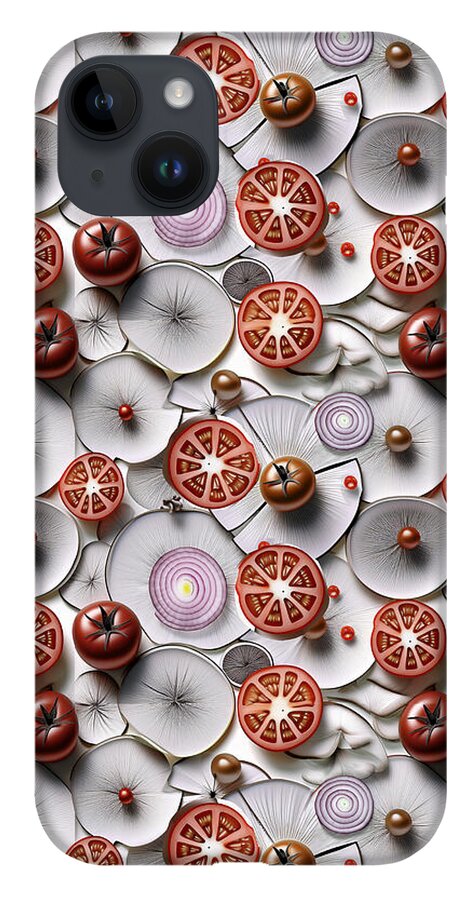 Geometric Food Pattern Design - Phone Case