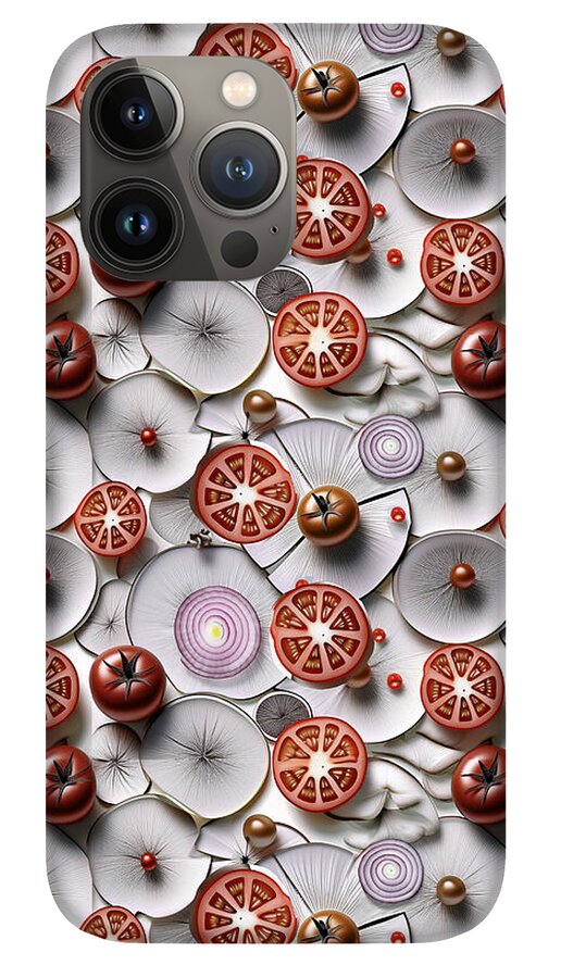 Geometric Food Pattern Design - Phone Case